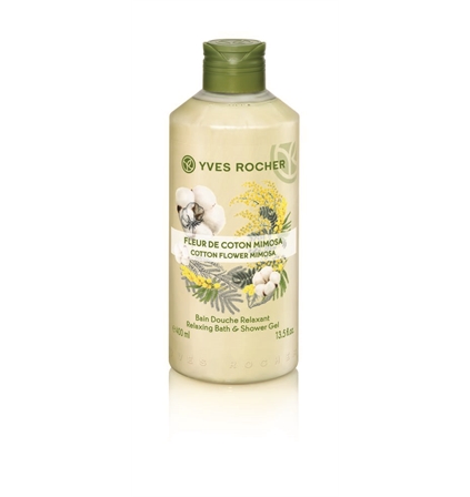 YVES ROCHER- bain douche fleure de couton mimosa 400ml