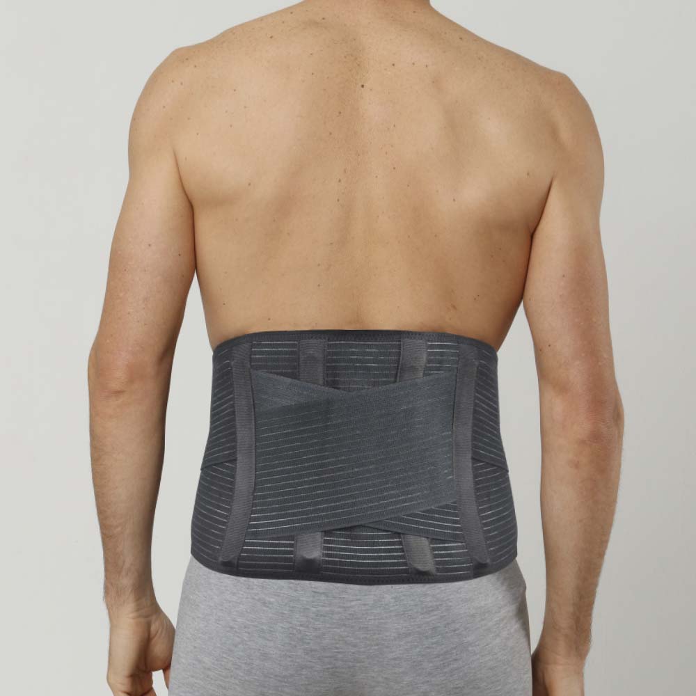 [AO-63/XL] Aurafix - Ceinture Lombaire Noire Avec Coussinet 