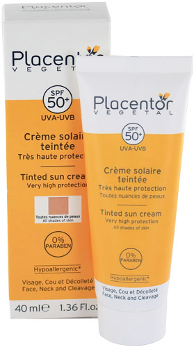 PLACENTOR VEGETAL Crme Solaire Teinte SPF 50+, 40ml