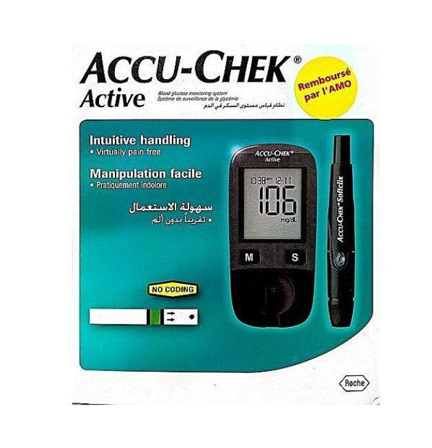 ACCU CHEK - ACTIVE KIT LECTEUR DE GLYCEMIE 