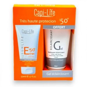Capi-Life - PACK Ecran solaire sunlife spf50 gel éclaircissant 50ml