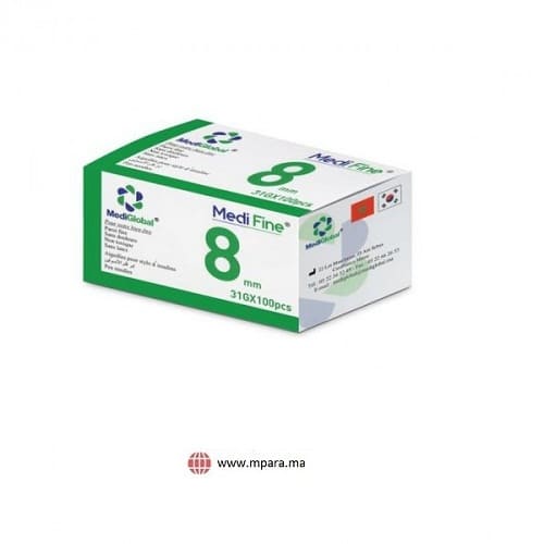 Medi fine Aiguilles 8mm (100Pc)