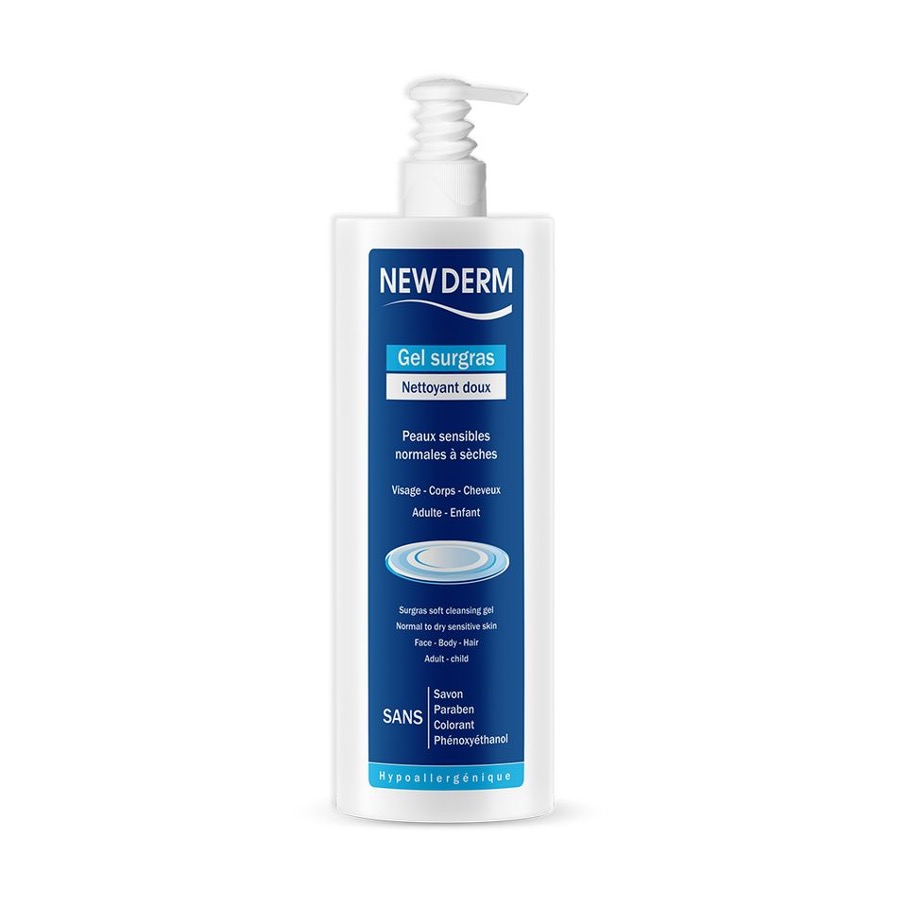 NEW DERM - Gel surgras nettoyant 500ml
