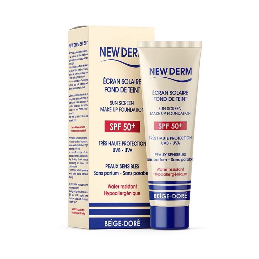 NEW DERM- Ecran solaire Beige Dore 50ml