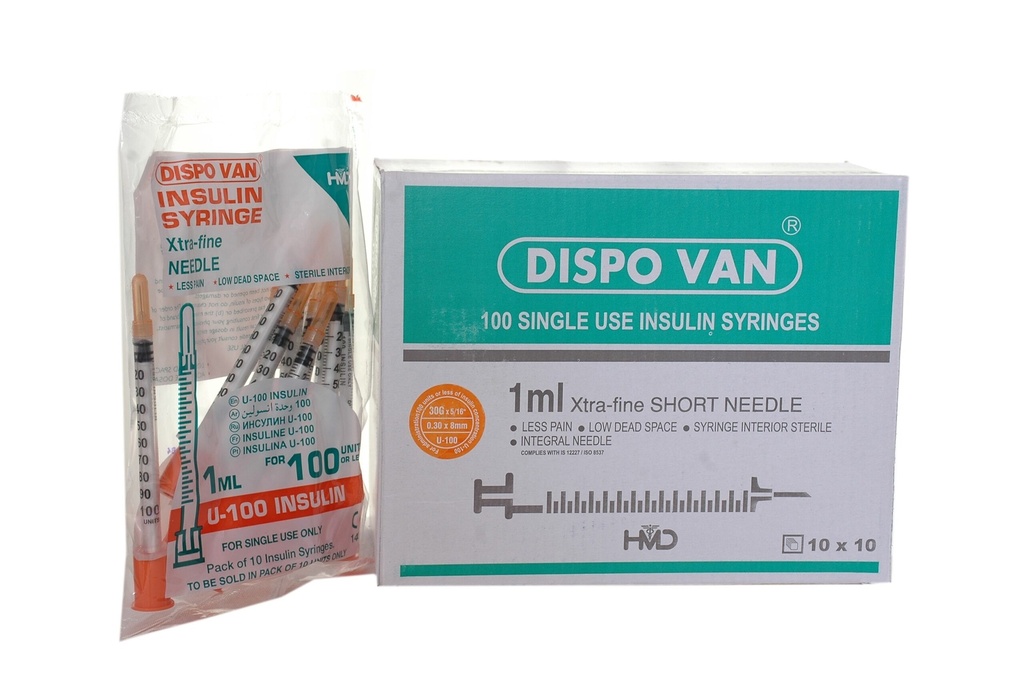 Dispo Van - Single use insulin syringes 1 ml 10PC