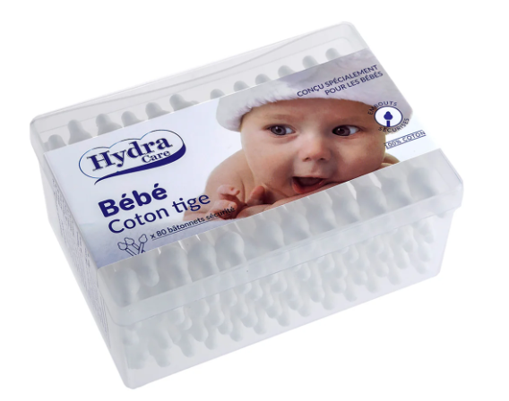 Hydra Care - Couton tige bébé 80Pc
