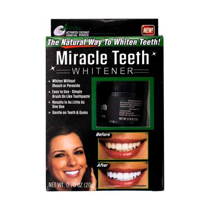 Miracle Teeth - Blanchissant dents charbon actif en poudre