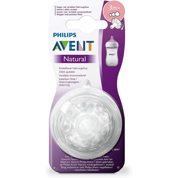 [SCF045/27] AVENT - Tétines Natural 3m+ (1Pc)