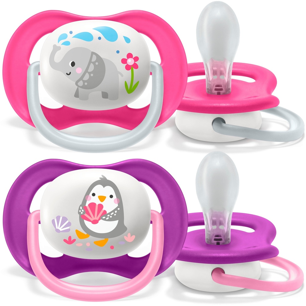 AVENT - Sucettes Ultra Air 6-18m Fille (2Pc)