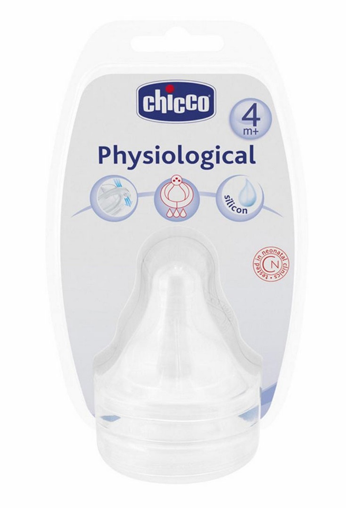 Chicco - Tétine en Silicone 4 mois+ (Pack de 2)