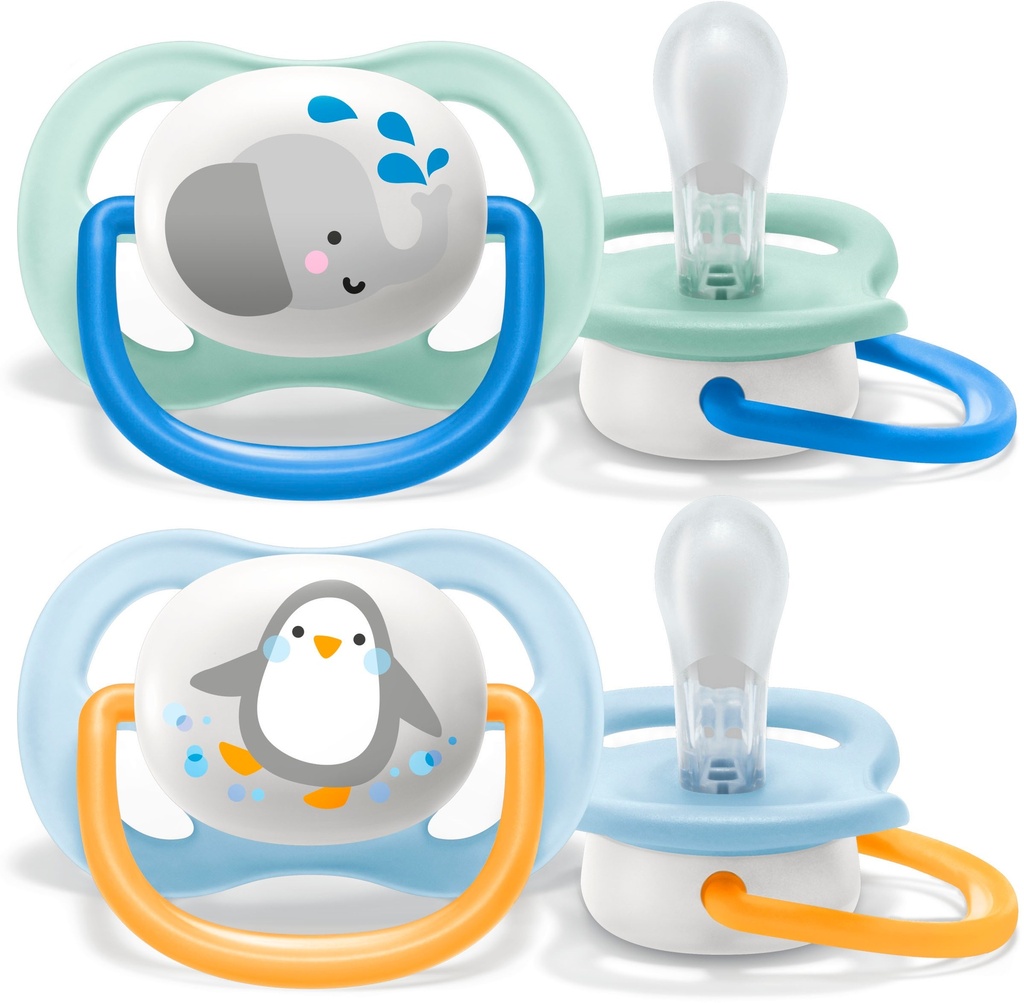 [SCF080/05] AVENT - Sucettes Ultra Air 0-6m Garçon (2Pc) 