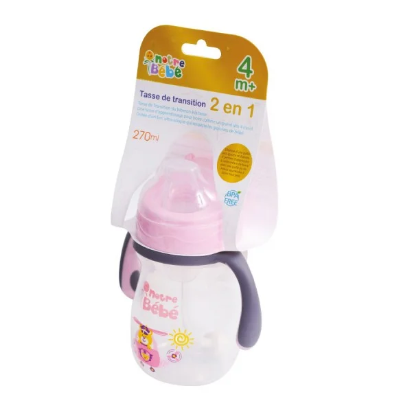 Notre Bébé - Tasse de transition 2en1 270ml
