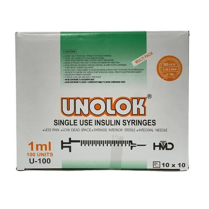UNOLOK - insulin syringe 1ml 10pc