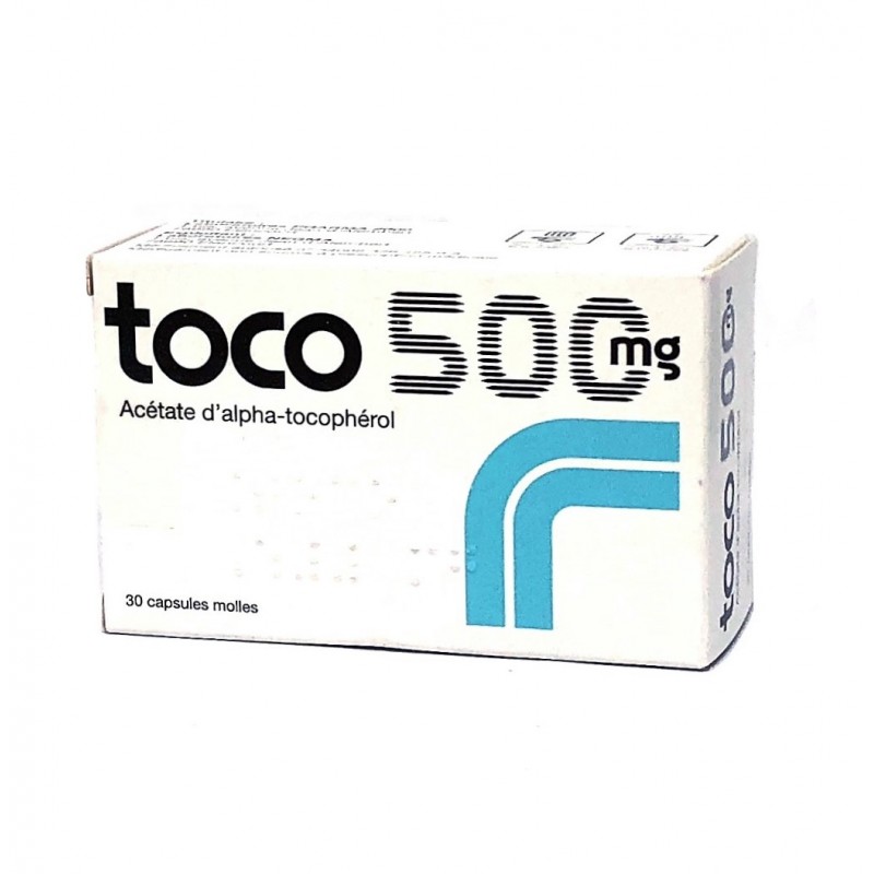 Toco - Acetate d'alpha tocophérol 30 capsules 