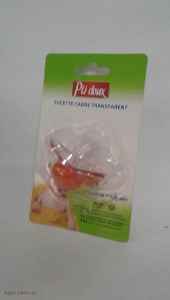 Pti Doux - Sucette cadre transparent