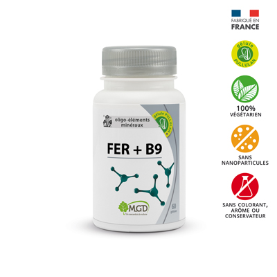 MGD - Fer + B9 Vitamine E 60 gélules