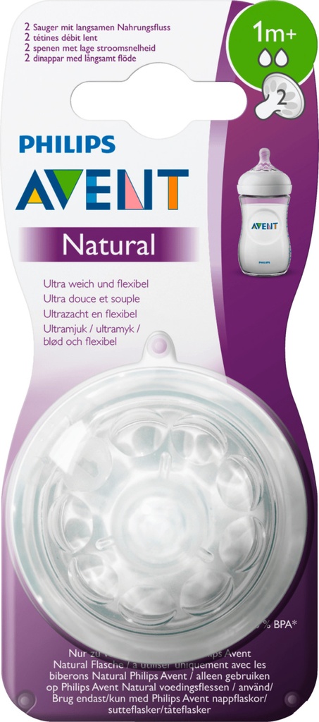 AVENT - Tétines Natural 1m+ (2Pc)