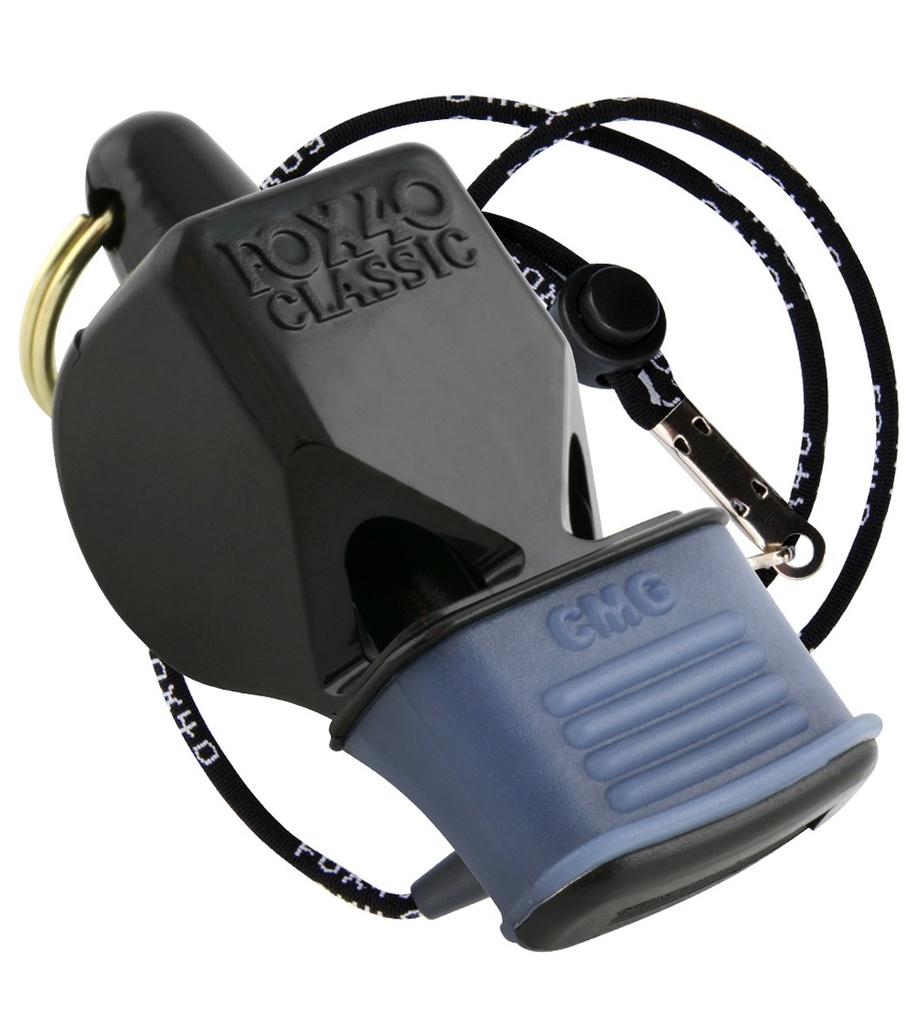 Fox 40 Classic Cmg Lanyard Official Whistle in Black