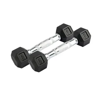 1KG Rubber Hex Dumbbell