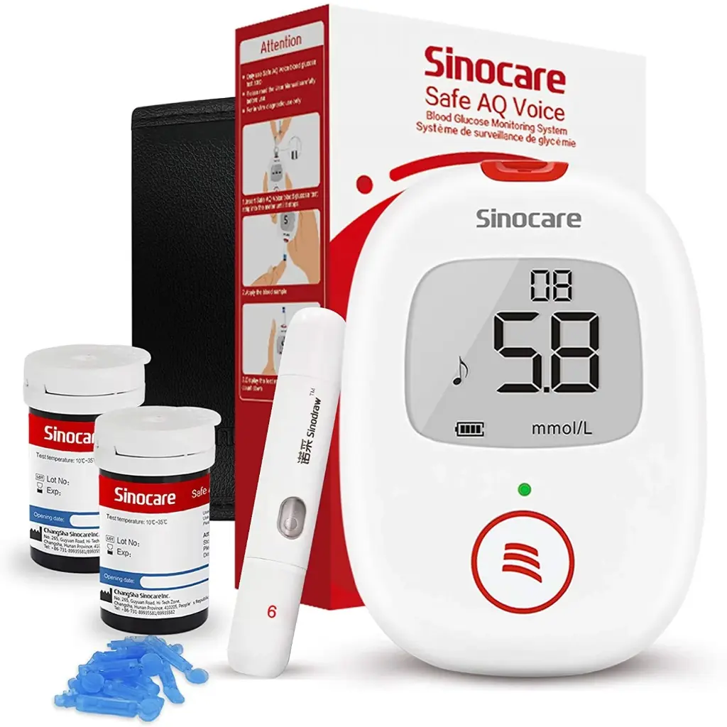 Sinocare Lecteur de glycémie + 25 Bandelette