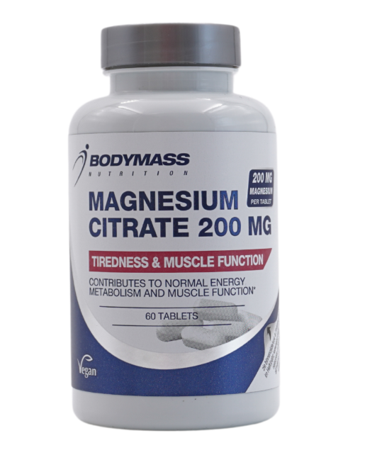 Bodymass Magnésium citrate 200 mg  60 TABLETS
