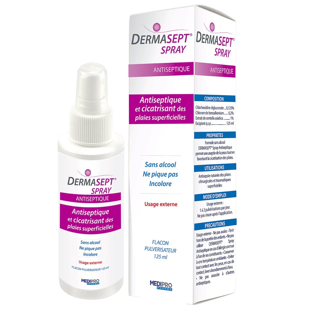 DERMA SEPT - Antiseptique et cicatrisant 125ml