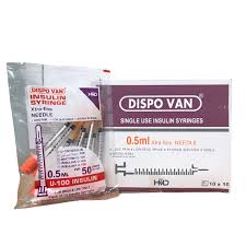 DISPO VAN - Single use insulin syringes 0,5ml