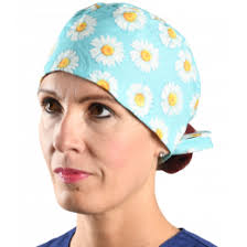 Calot chirurgical à motif en coton Femme