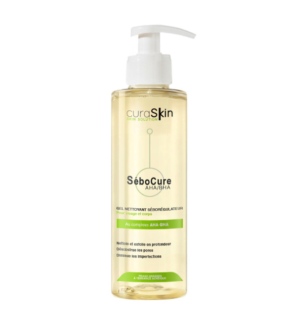Curaskin - Sébocure gel nettoyant 200ml