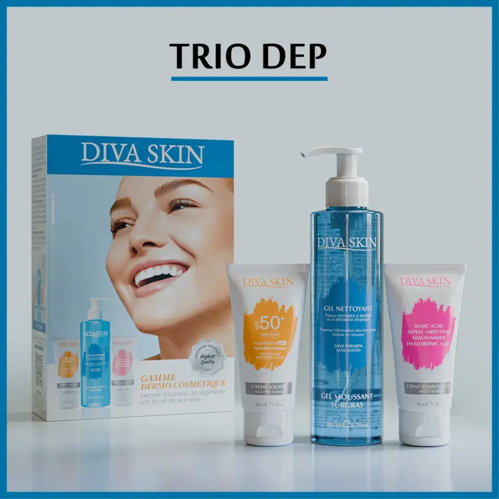 DIVA SKIN - Pack creme anti taches 50ml+ gel nettoyant 200ml + ecran invisible