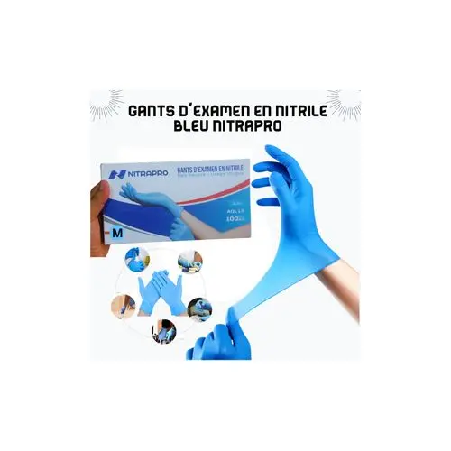 NITRAPRO - Gants nitrile taille M 100psc