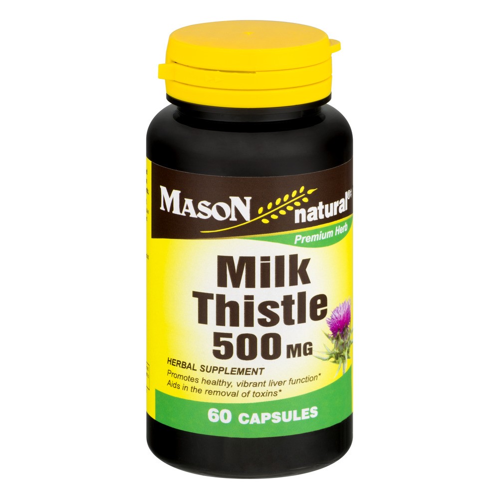 [1150] Mason Natural - Whole Herb Milk Thistle 500mg 60 CP 