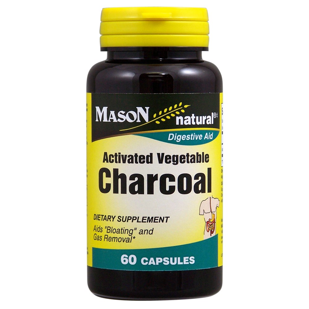 [787] Mason Natural - Activated Charcoal 520mg 60 Cp 