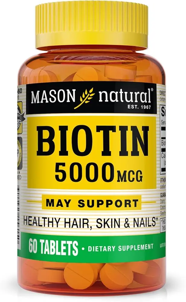 [1632] Mason Natural - Biotin 60 Softgels 60 gelules