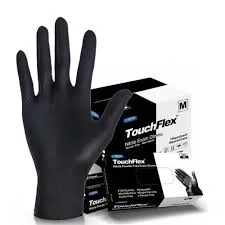 GLOVE FORCE - Gants Nitrile sans Poudre Noir Taille M