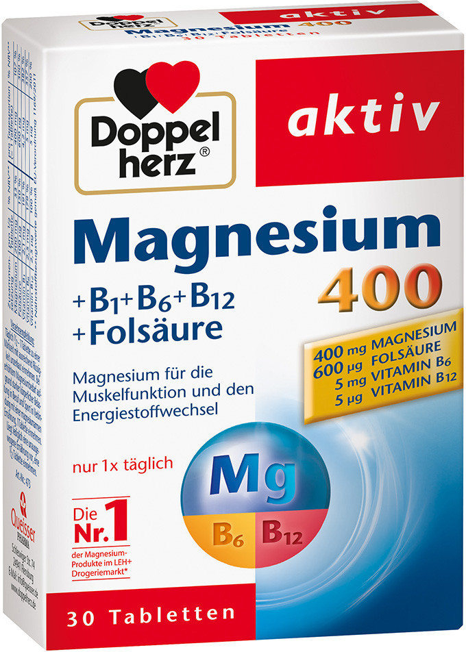 Doppel herz - Magnesium 400 B1+B6+B12 