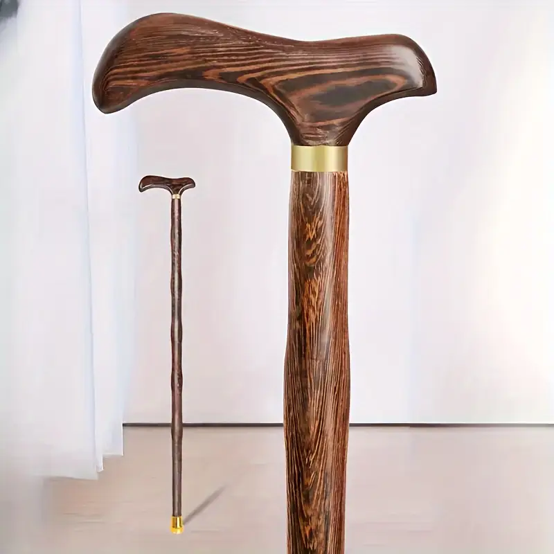 Canne en bois ergonomique