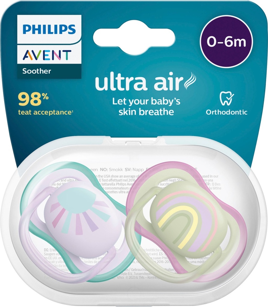AVENT - Sucette +0M Ultra Air Soleil