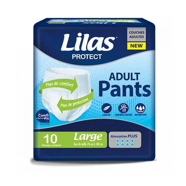 Lilas - Couches adultes taille L (10pcs)