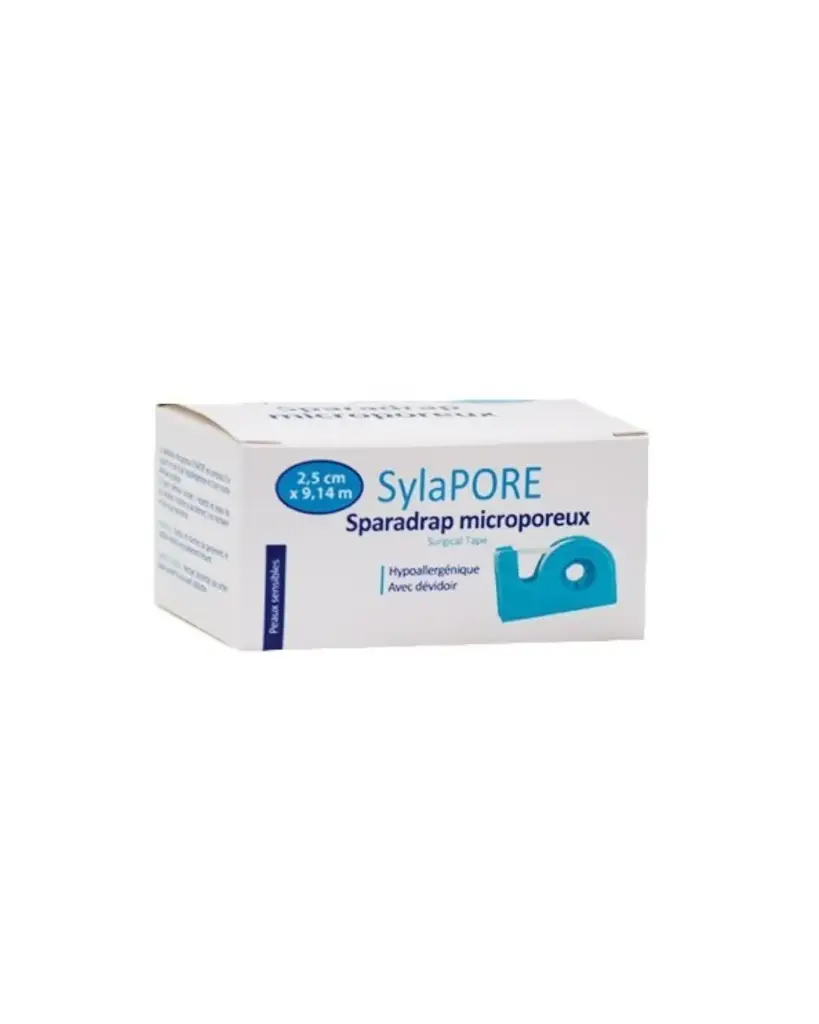 Sylapore - Sparadrap Microporeux 2,5cmx9,14m