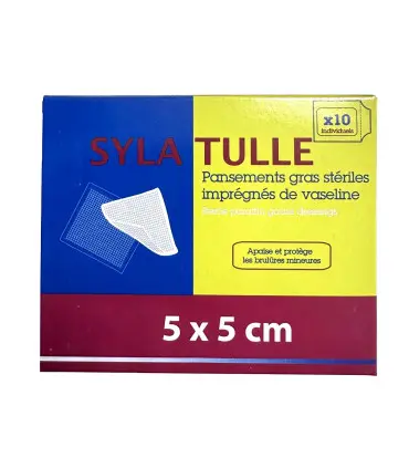 Sylatulle - 5x5cm Pansements Adhésifs Gras Stériles 