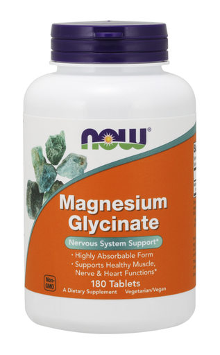 NOW - Magnesium glycinate 180 tablets