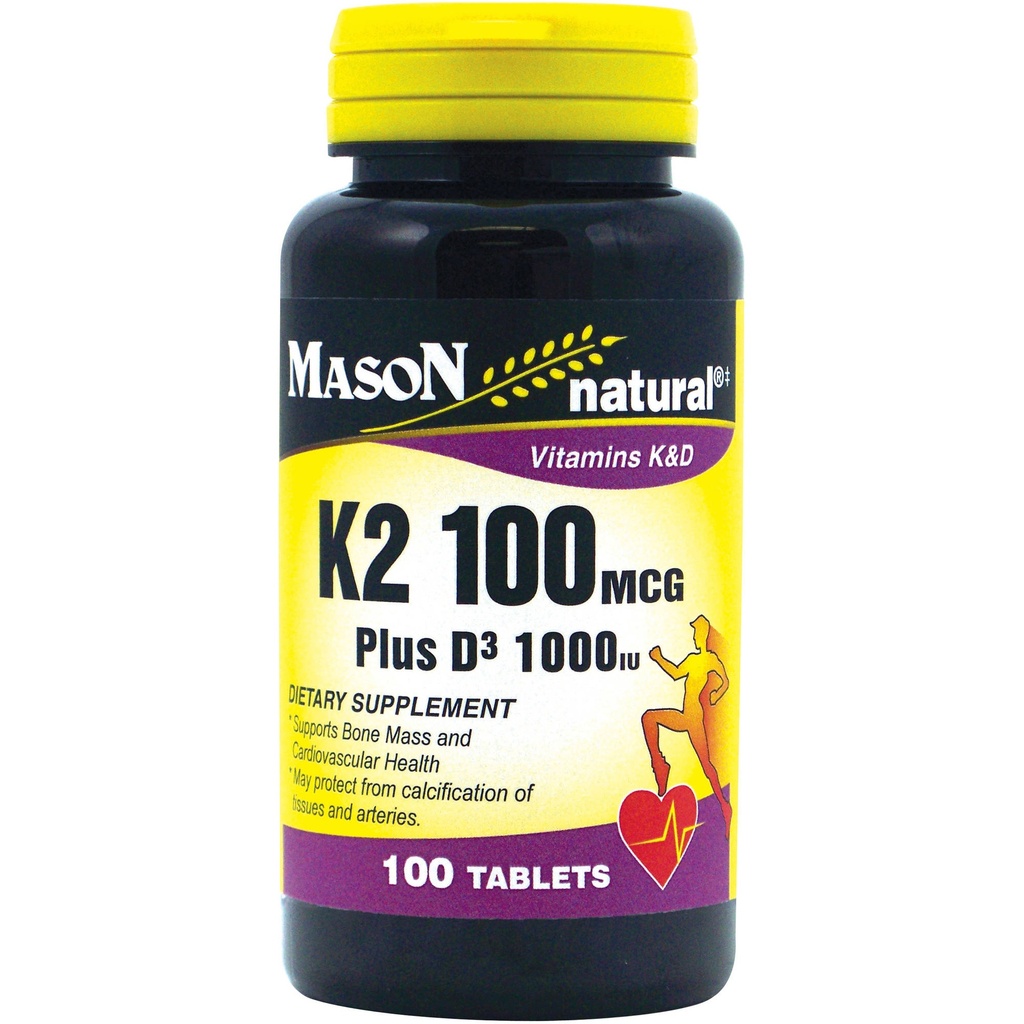 [1626-100] Mason natural - K2 + D3 100 tablets