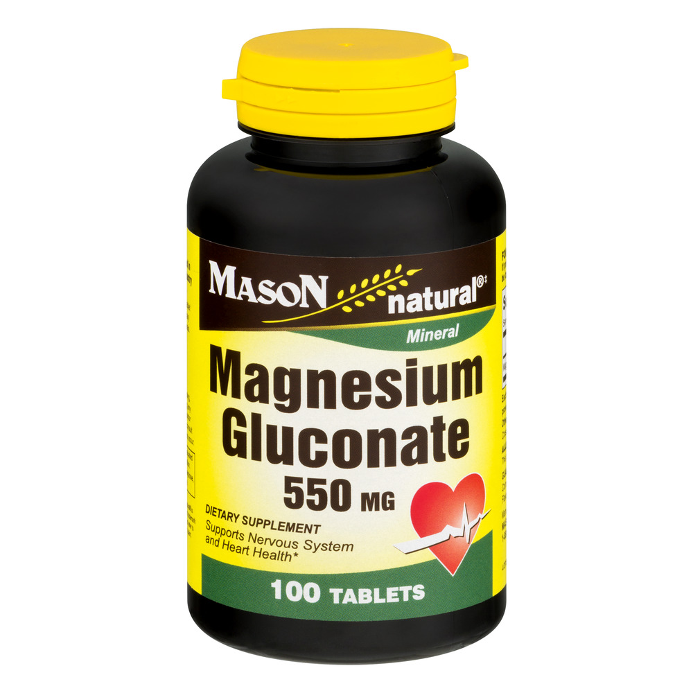 [617-100] Mason Natural - Magnesium gluconate 550mg