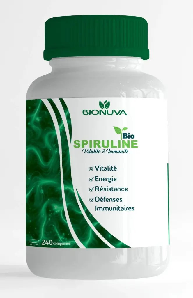 BIONUVA - Pack Spiruline + vitamine C 240 comprime
