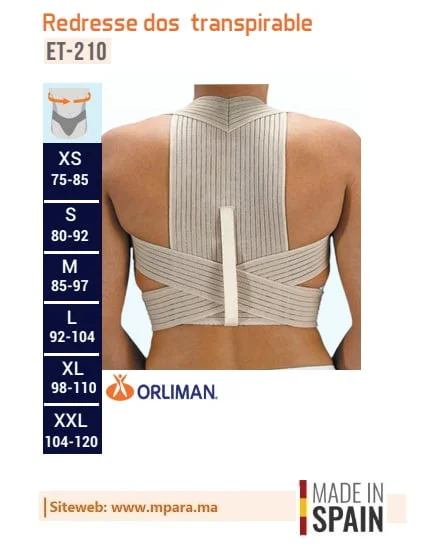 [ET-210-4] ORLIMAN  - Redresse dos transpirable T/L