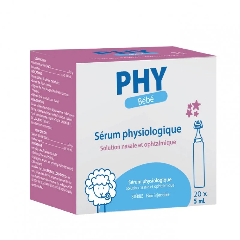 PHY Bébé - Sérum physiologique 20x5ml