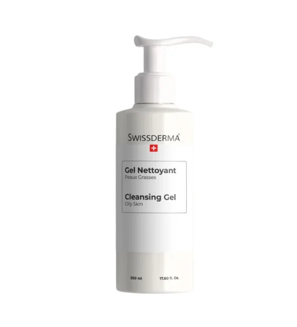[7640157266619] SWISSDERMA - Gel nettoyant peaux grasses 500ml