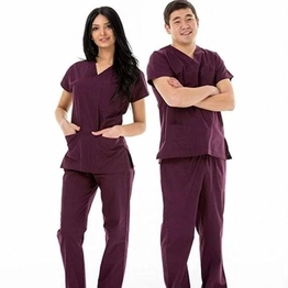 Pyjama Médical Aubergine (copie) (XS, Noir)