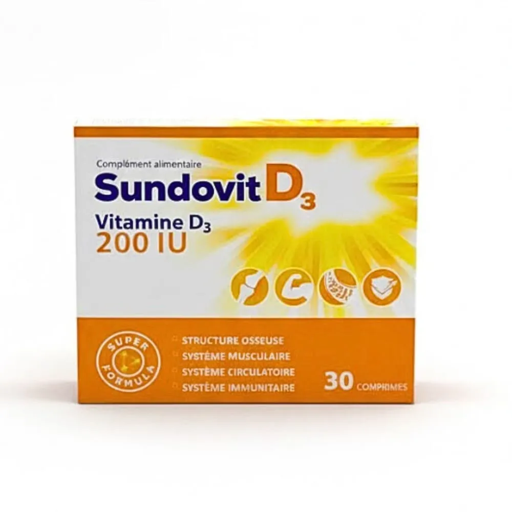 Sundovit D3 - Vitamine D3 200IU 30cp
